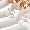 S925 Sterling Silver Stud Earrings EJEW-K303-01S-02-2