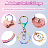 Rainbow Color Alloy Split Key Rings FIND-PH0005-56-2