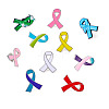 20Pcs 10 Styles Awareness Ribbon Enamel Pin JEWB-TA0001-39-3