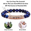 2Pcs 2 Style Dyed & Heated Natural Tiger Eye & Gemstone Stretch Bracelets Set BJEW-SW00090-3