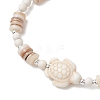 Synthetic Turquoise Beaded Stretch Bracelets BJEW-JB11911-02-3