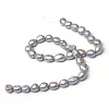 Oval Natural Cultured Freshwater Pearl Beads Strands X-PEAR-R015-28-1