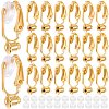 36Pcs Brass Clip-on Earring Converters Findings KK-SP0001-10G-1