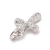 Brass Micro Pave Cubic Zirconia Charms KK-C012-19P-3