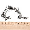 316 Surgical Stainless Flower Cuff Earrings EJEW-C160-05B-3