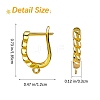 4 Pairs 2 Colors Brass Hoop Earring Findings ZIRC-SZ0005-05-2