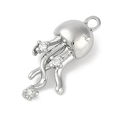 Brass Micro Pave Cubic Zirconia Pendants X-KK-I719-36P-1