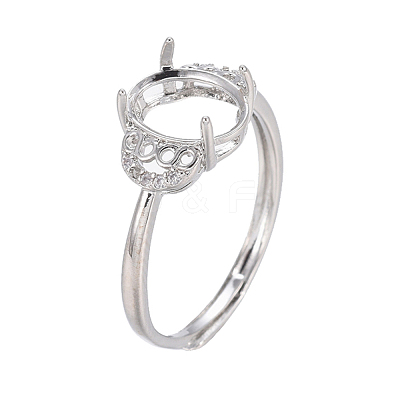 Adjustable Brass Solitaire Ring Settings MAK-L029-010P-1