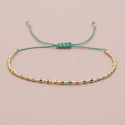 Glass Seed Beads Braided Bead Bracelets MT5795-6-1
