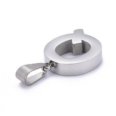 Non-Tarnish 304 Stainless Steel Letter Pendants X-STAS-H127-Q-P-1
