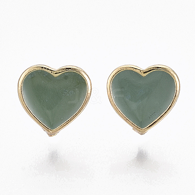 Alloy Enamel Stud Earring Findings X-PALLOY-N154-20B-1