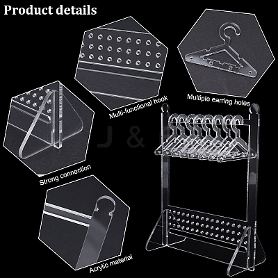 1 Set Acrylic Earring Display Stands EDIS-CP0001-14D-1