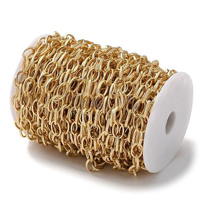 Oxidation Aluminum Textured Oval Link Chains CHA-E003-02G-1