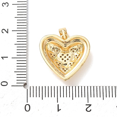 Valentine's Day Brass Micro Pave Cubic Zirconia Pendants CU-H001-02J-G-1