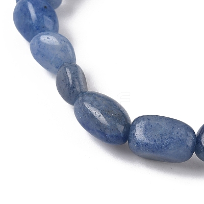 Dyed & Heated Natural Blue Aventurine Stretch Beaded Bracelets BJEW-K213-C18-1