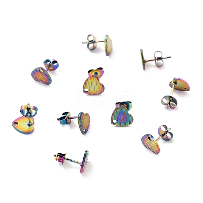 Ion Plating(IP) 304 Stainless Steel Stud Earring Findings STAS-I183-04A-M-1