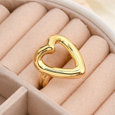 Brass Open Cuff Rings for Women RJEW-F171-01G-01-1