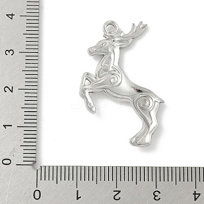 304 Stainless Steel Deer Pendants STAS-S186-07B-P-1