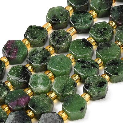 Natural Ruby in Zoisite Beads Strands G-F833-B14-01-1