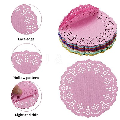 180Pcs 9 Colors Lace Paper Greaseproof Wrap Tissue AJEW-CN0004-29-1