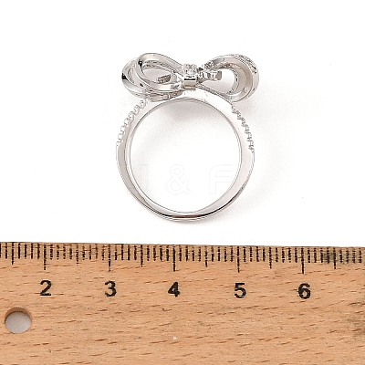 Brass Micro Pave Cubic Zirconia Finger Rings CU-CBA8D1E-02P-1
