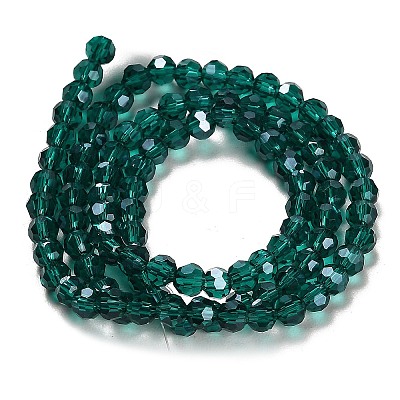 Electroplate Glass Bead Strands EGLA-R015-4mm-13-1
