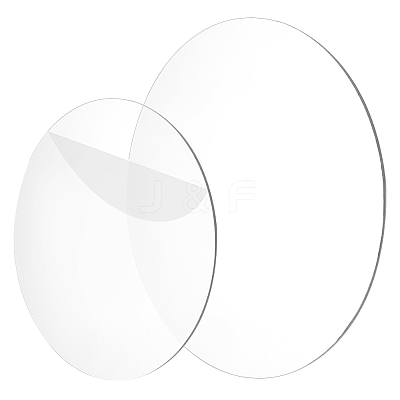 2Pcs 2 Styles Transparent Acrylic Sheet MACR-BC0001-09-1