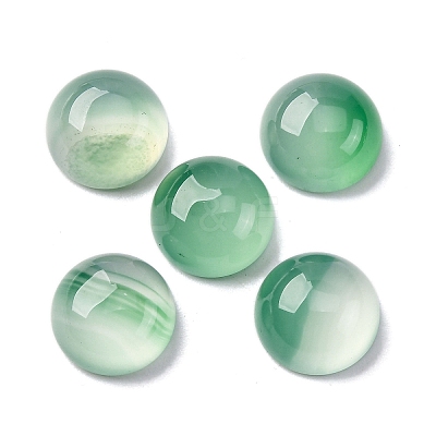 Natural Green Onyx Agate Cabochons G-K348-07A-01-1