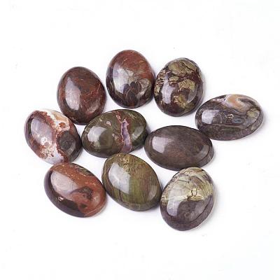 Natural Multi-Color Agate Flat Back Cabochons G-G741-22x30mm-08-1
