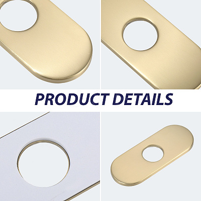 Oval Stainless Steel Faucet Hole Covers STAS-WH20001-18F-G-1