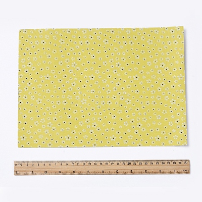 Floral Pattern Printed A4 Polyester Fabric Sheets DIY-WH0158-63A-10-1