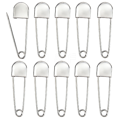 Alloy Safety Pin Brooches JEWB-WH0001-77P-1