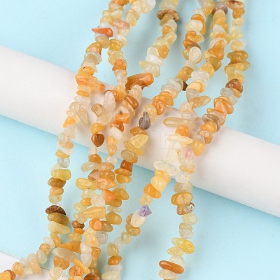 Natural Yellow Aventurine Beads Strands G-G0003-B15-1