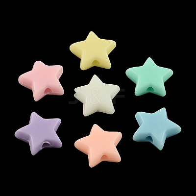 Opaque Acrylic Beads X-SACR-S743-19-1