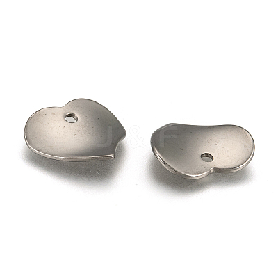 Tarnish Resistant 304 Stainless Steel Heart Charms X-STAS-M004-02-1
