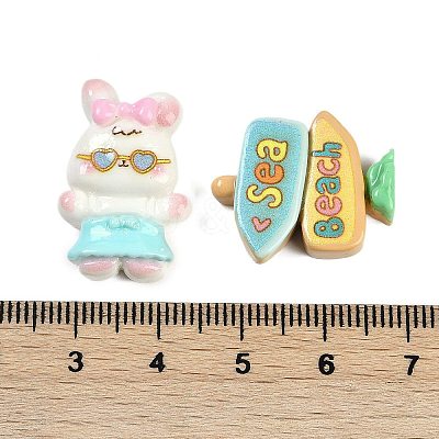 Summer Theme Resin Cabochons RESI-H166-16-1