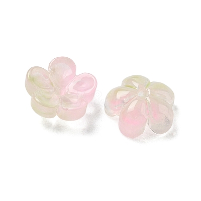 Dyed & Heated Glass Bead Caps GLAA-C042-01H-1