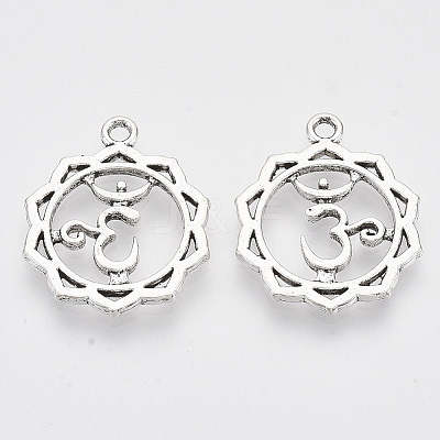 Tibetan Style Alloy Pendants TIBEP-S319-049A-RS-1