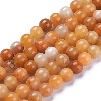 Natural Topaz Jade Beads Strands G-K410-08-8mm-1