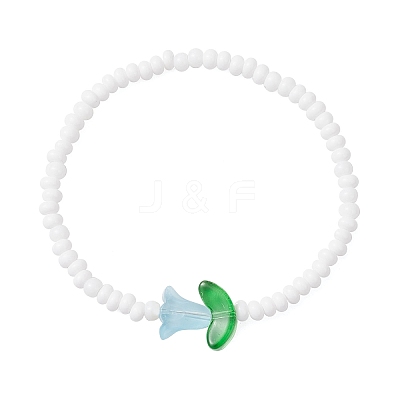 7Pcs 7 Colors Glass Seed Beads Stretch Bracelets for Women BJEW-MZ00200-1
