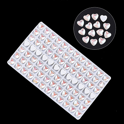 Transparent K9 Glass Cabochons GGLA-S050-8x8-001MI-1