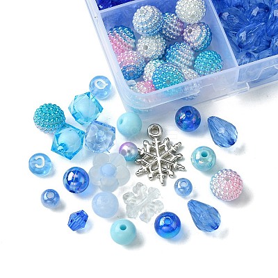 Mixed Styles Transparent Acrylic Beads MACR-FS0001-60-1