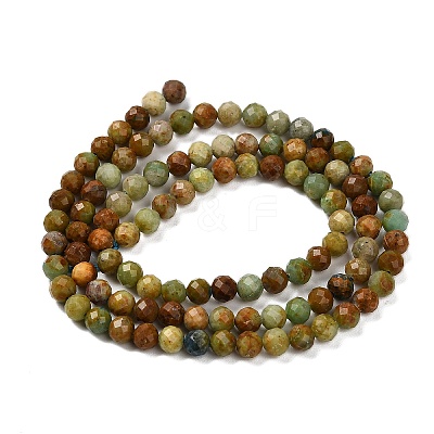Natural Chrysocolla and Lapis Lazuli Beads Strands G-G278-B01-4mm-1