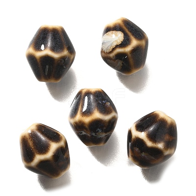 Vintage Style Glazed Ceramic Porcelain Beads PORC-H013-01-15-1