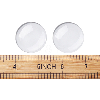 Transparent Glass Cabochons GGLA-CD0001-05-1