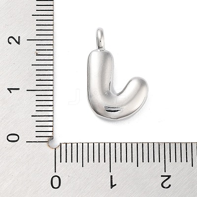 Rack Plating Brass Balloon Letter Pendants KK-C050-01P-J-1