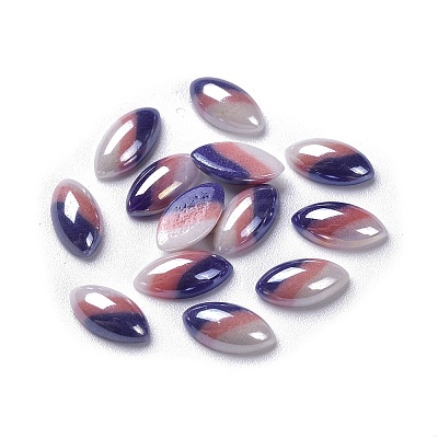 Opaque Glass Cabochons GGLA-S038-03F-5x10-1
