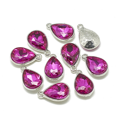Alloy Glass Charms PALLOY-T028-7x10mm-09-1