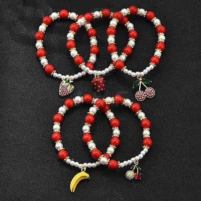 Brass Stretch Bracelets BJEW-C098-03-1