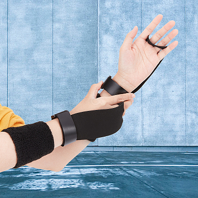 1 Set Fibre Hand Grips for Weightlifting AJEW-GF0005-51-1